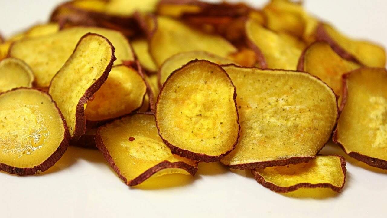 Receita de Chips de Batata Doce na Airfryer