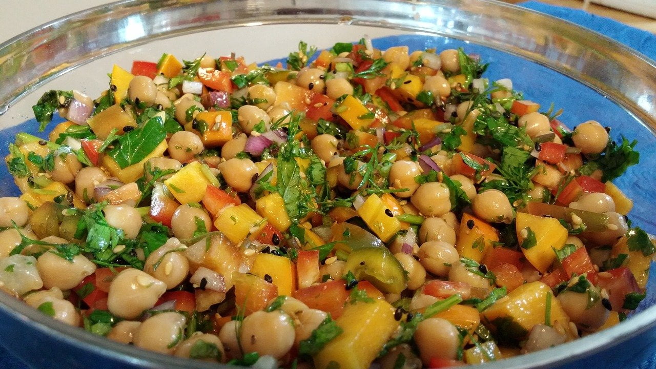 Receita de Salada de Grão de Bico
