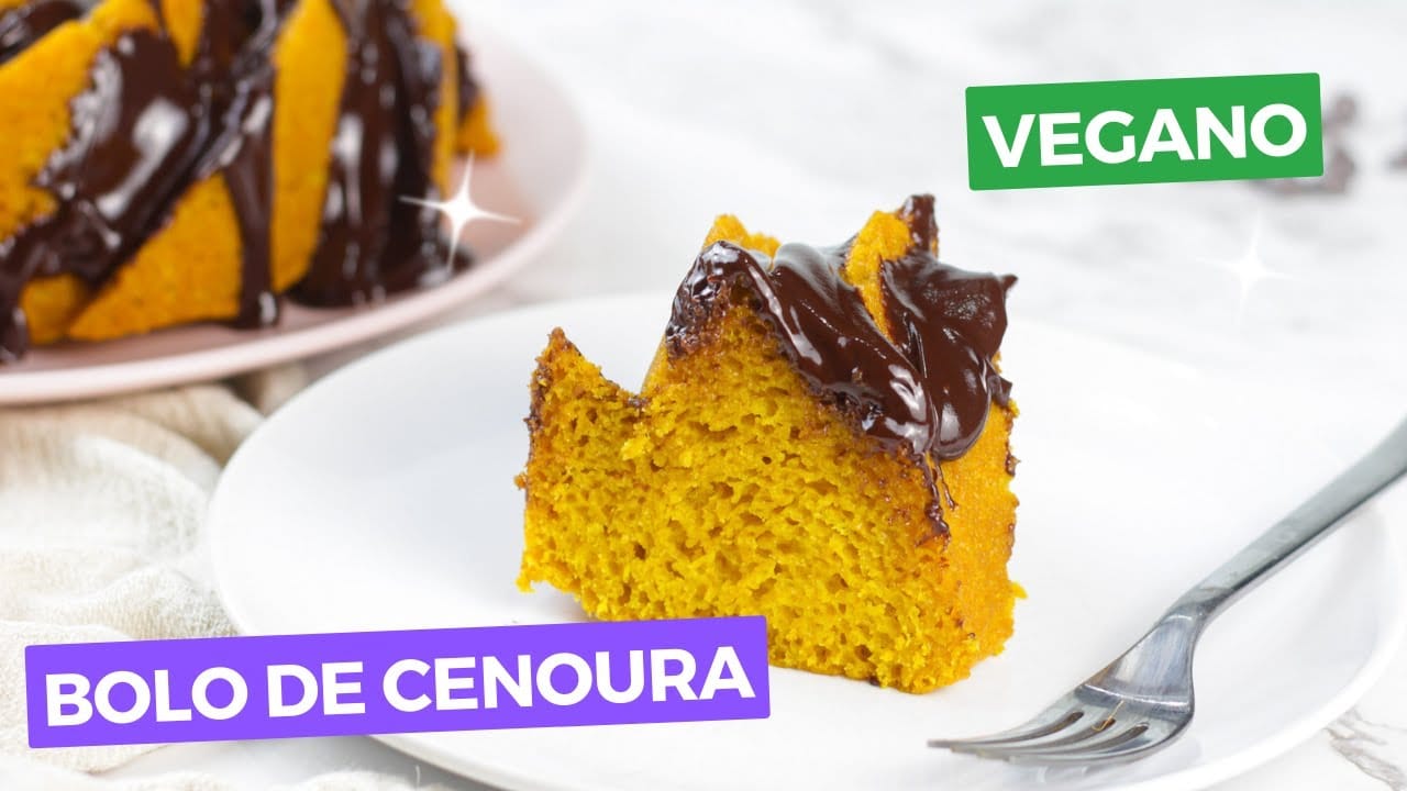 Receita de Bolo Vegano de Cenoura