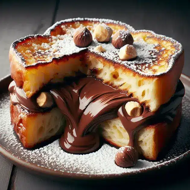 Rabanada Recheada com Nutella