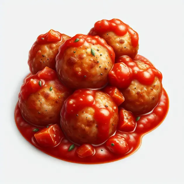 Almôndegas de Frango com Molho de Tomate