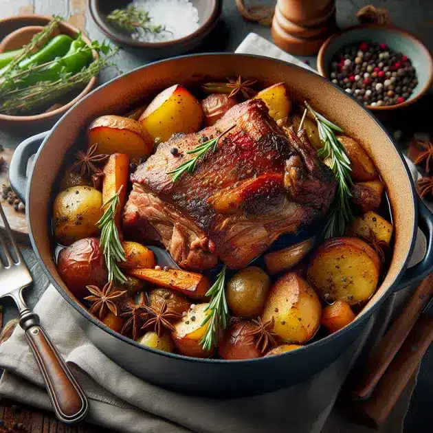 Carne de Panela com Batatas e Ervas