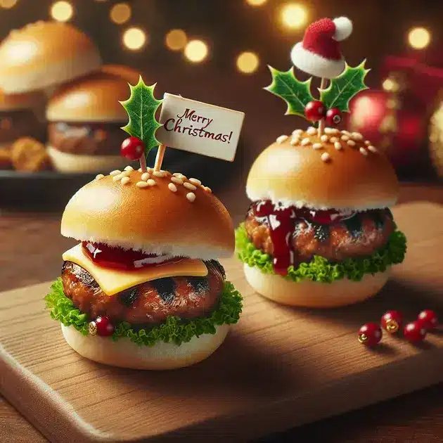 Mini Hambúrgueres de Natal