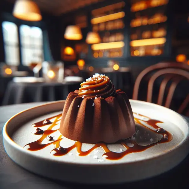 Mousse de Chocolate com Caramelo