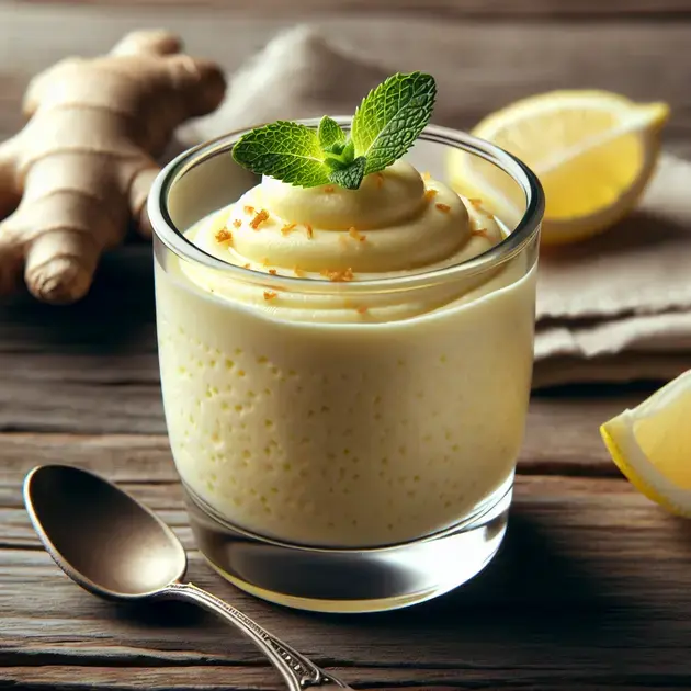 Mousse de Limão com Gengibre