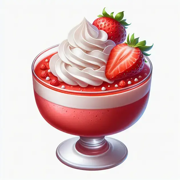 Mousse de Morango com Creme de Leite