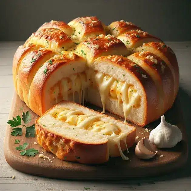 Pão de Alho Recheado com Queijo