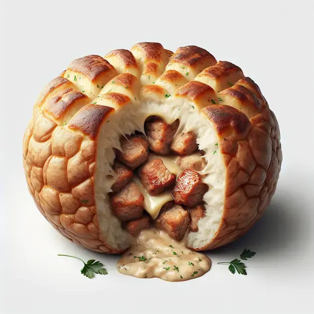 Pão de Batata Recheado com Carne