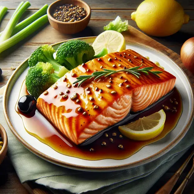 Salmão ao Molho de Mostarda e Mel