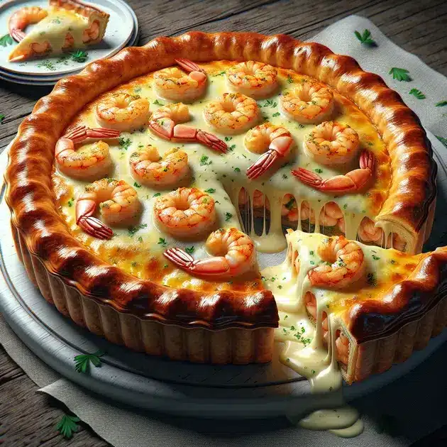 Torta de Camarão com Queijo