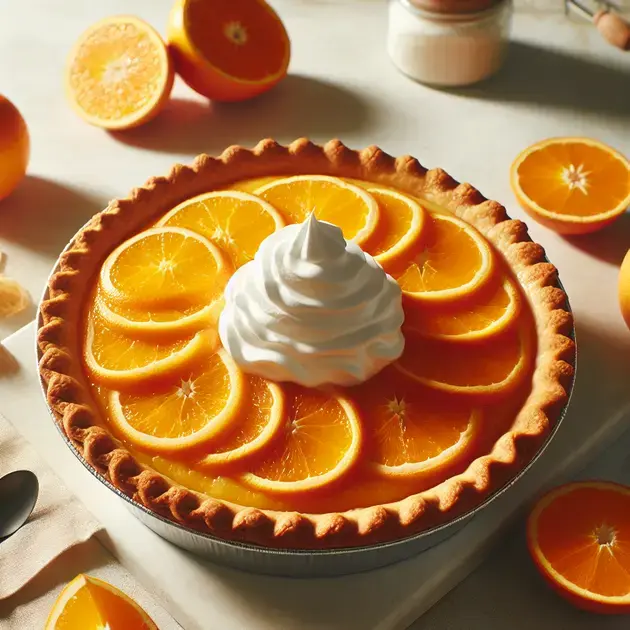 Torta de Laranja com Creme de Coco