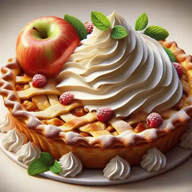 Torta de Maçã com Creme de Baunilha