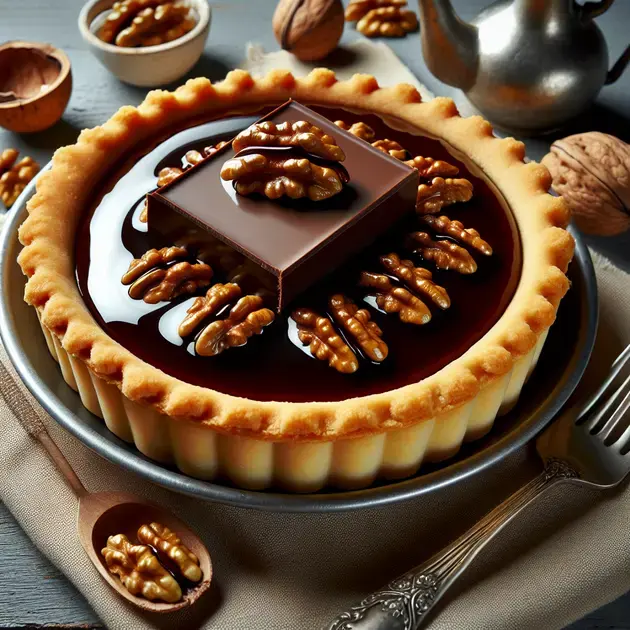 Torta de Nozes com Ganache